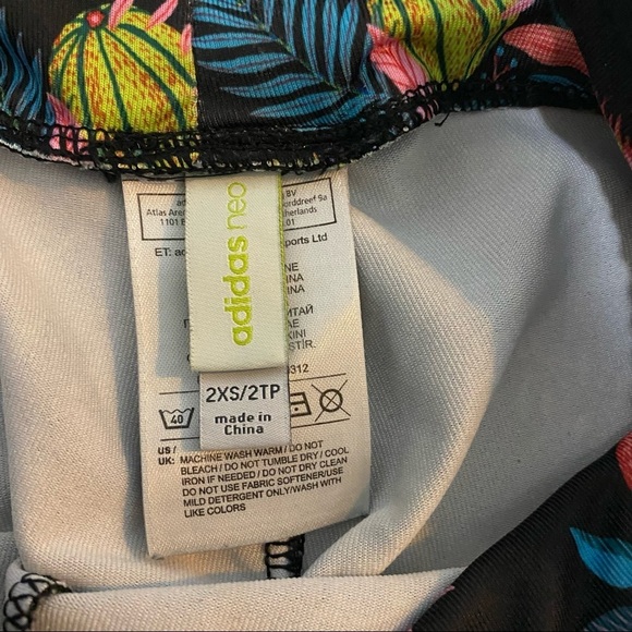 ADIDAS NEO Neon Graphic Print Leggings - 2XS - Picture 5 of 6